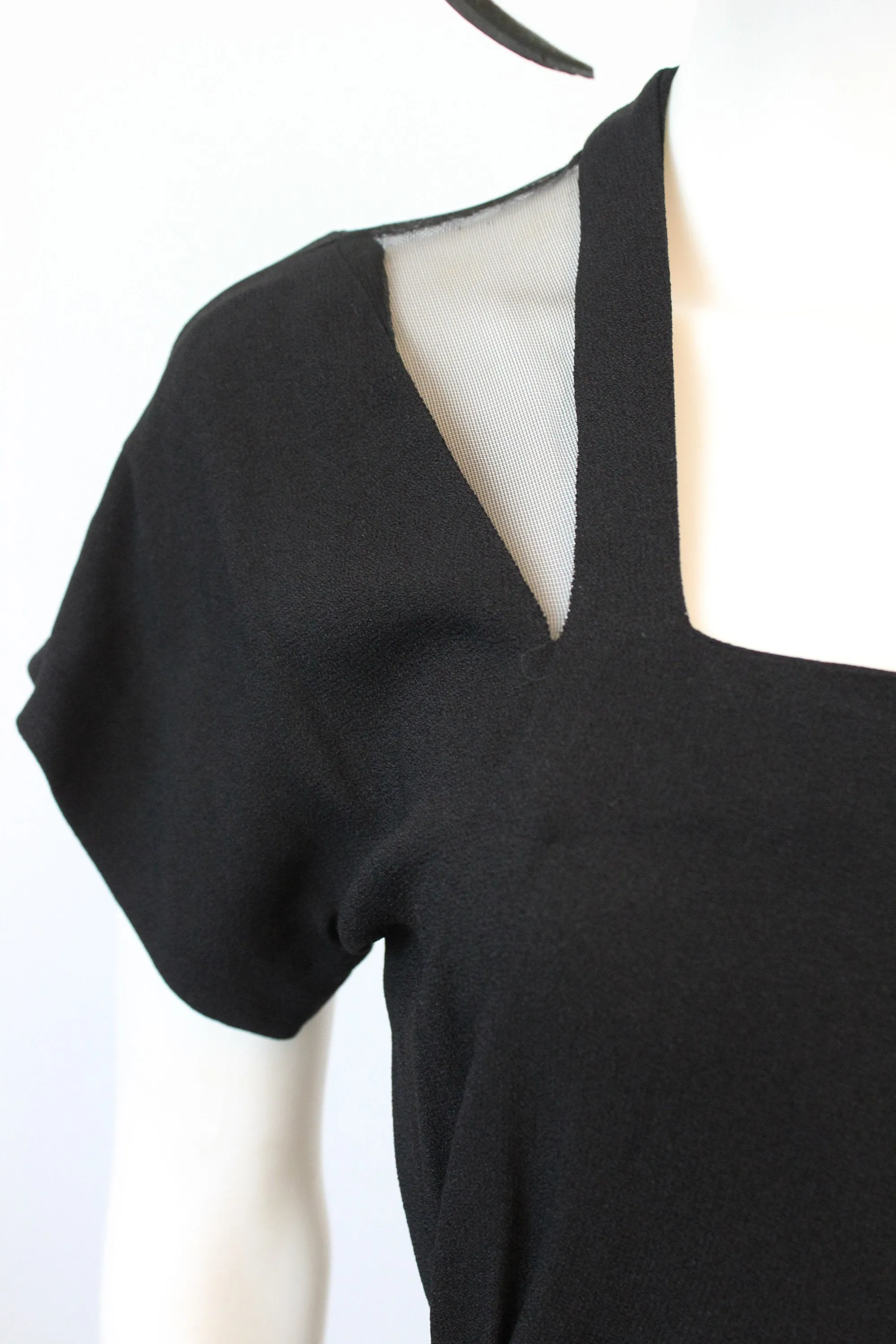 1940s MESH OPEN back gown dress xs small | new fall