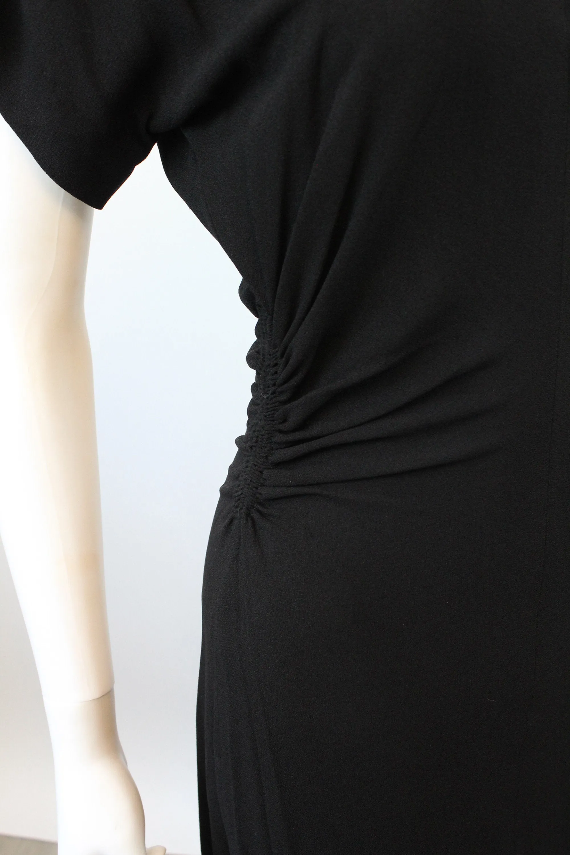1940s MESH OPEN back gown dress xs small | new fall
