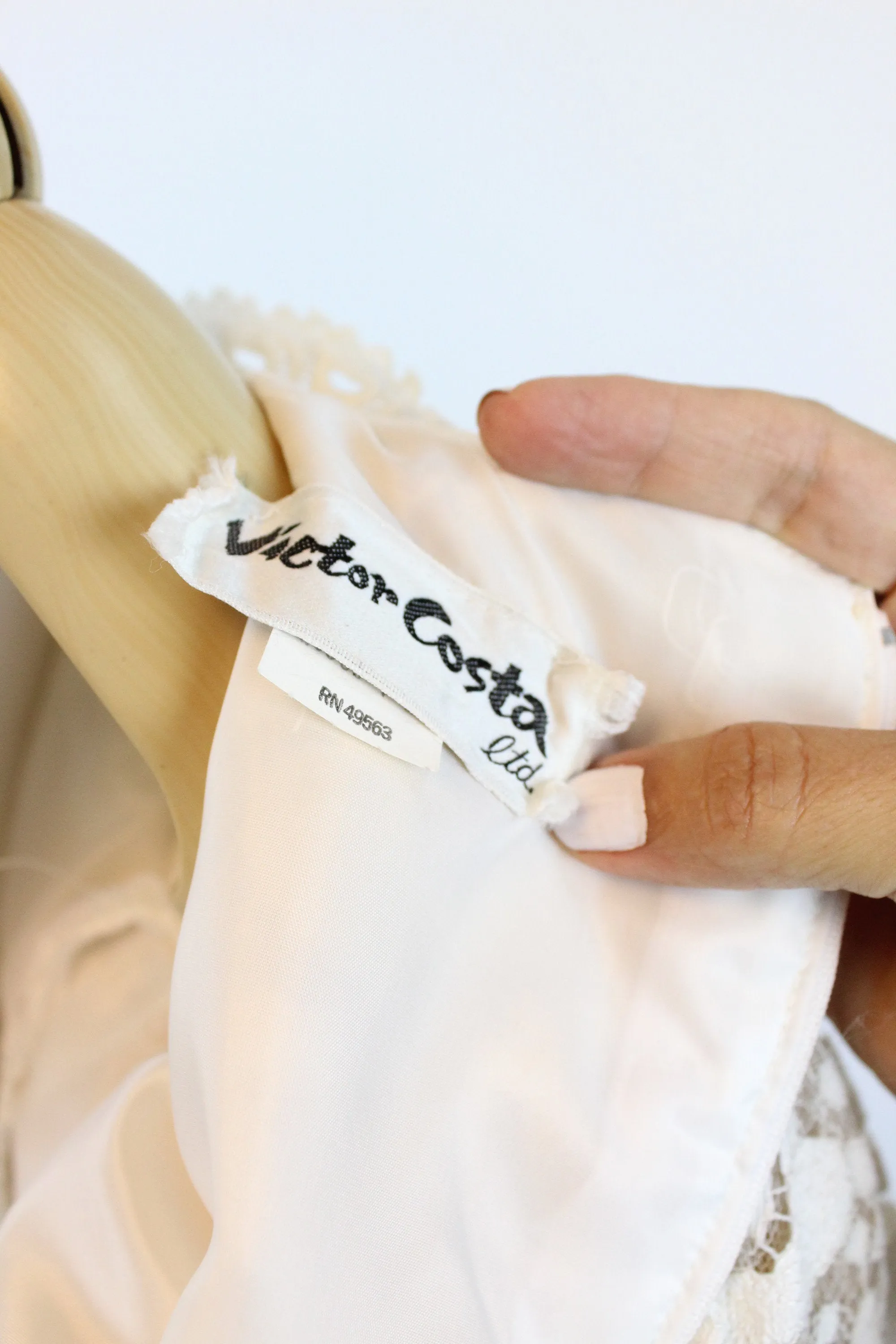 1970s VICTOR COSTA lace wedding dress xs | new spring summer