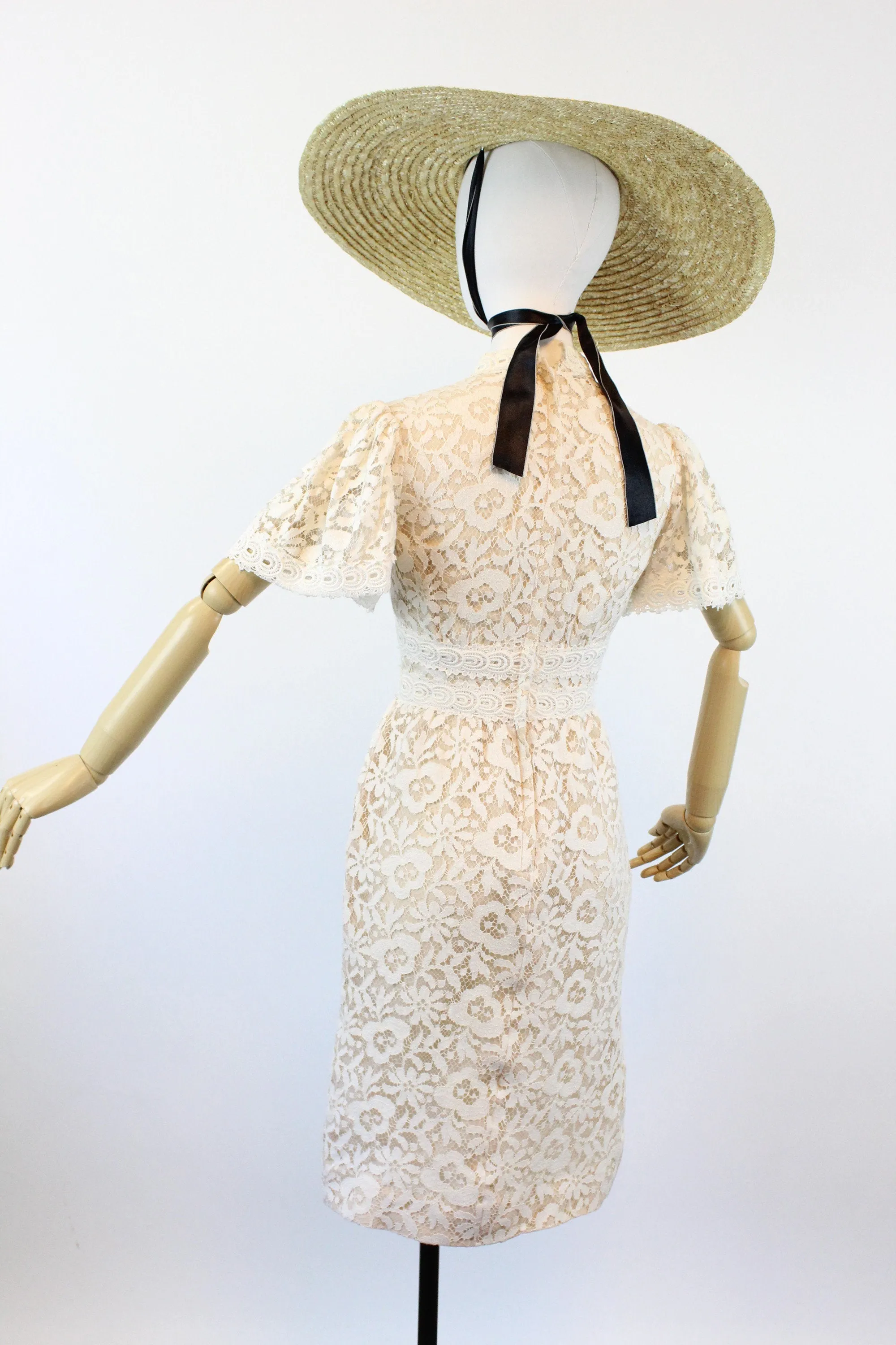 1970s VICTOR COSTA lace wedding dress xs | new spring summer