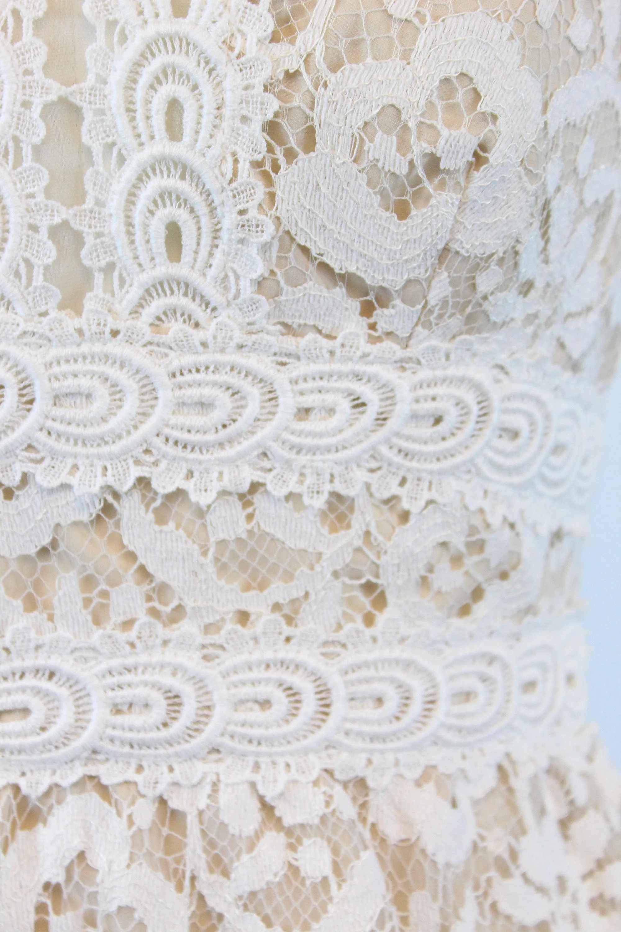 1970s VICTOR COSTA lace wedding dress xs | new spring summer