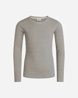 2x2 Cotton Stripe Talino Top - Whitecap Gray/Black