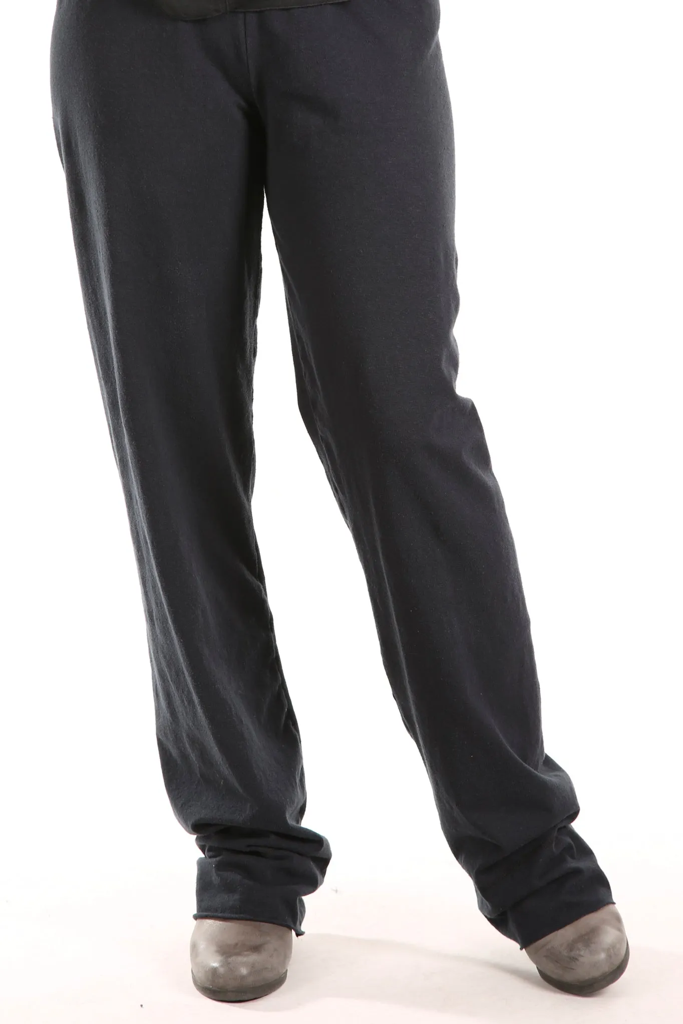 3176 Comfy Cotton-Lycra Slim Pant-black- Unprinted