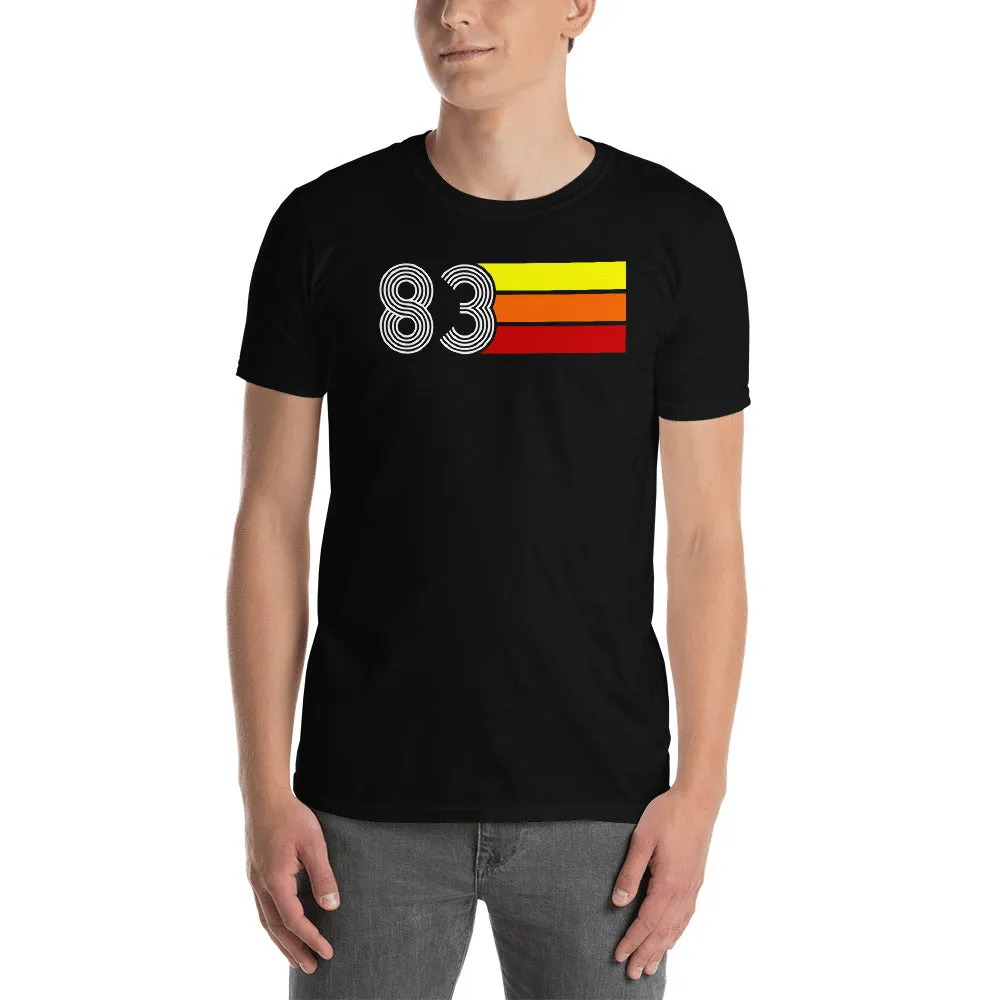 83 - RETRO TRI-LINE MEN'S WOMEN'S SHORT-SLEEVE UNISEX T-SHIRT