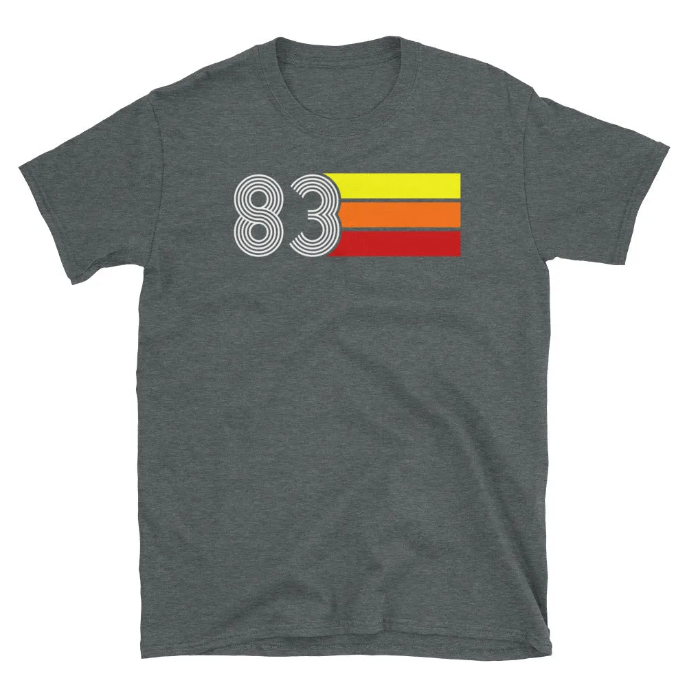 83 - RETRO TRI-LINE MEN'S WOMEN'S SHORT-SLEEVE UNISEX T-SHIRT