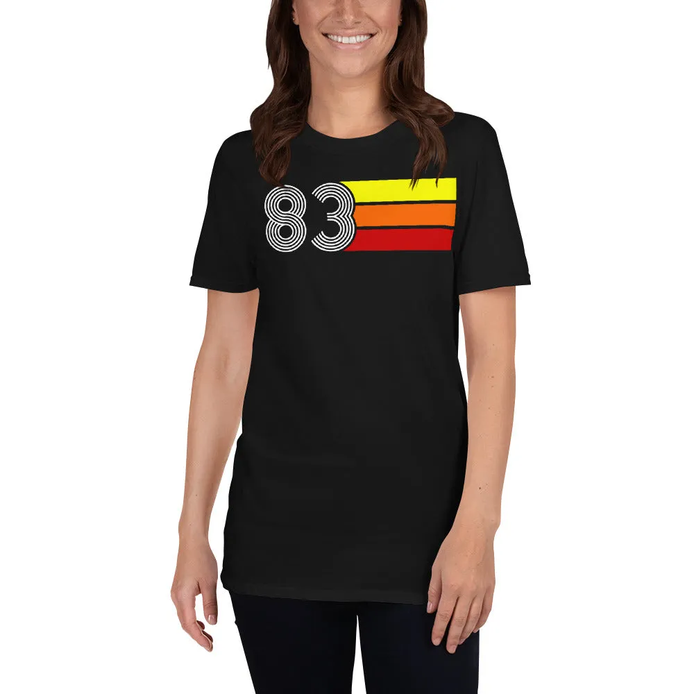 83 - RETRO TRI-LINE MEN'S WOMEN'S SHORT-SLEEVE UNISEX T-SHIRT