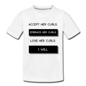 Accept Her Curls Toddler Boys T-Shirt