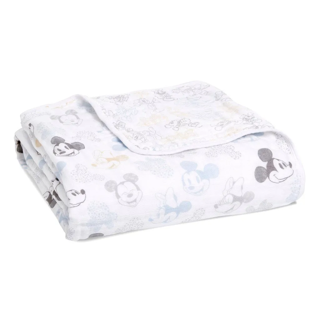 ADEN   ANAIS Cotton Muslin Dream Blanket - Mickey Mouse   Minnie Mouse