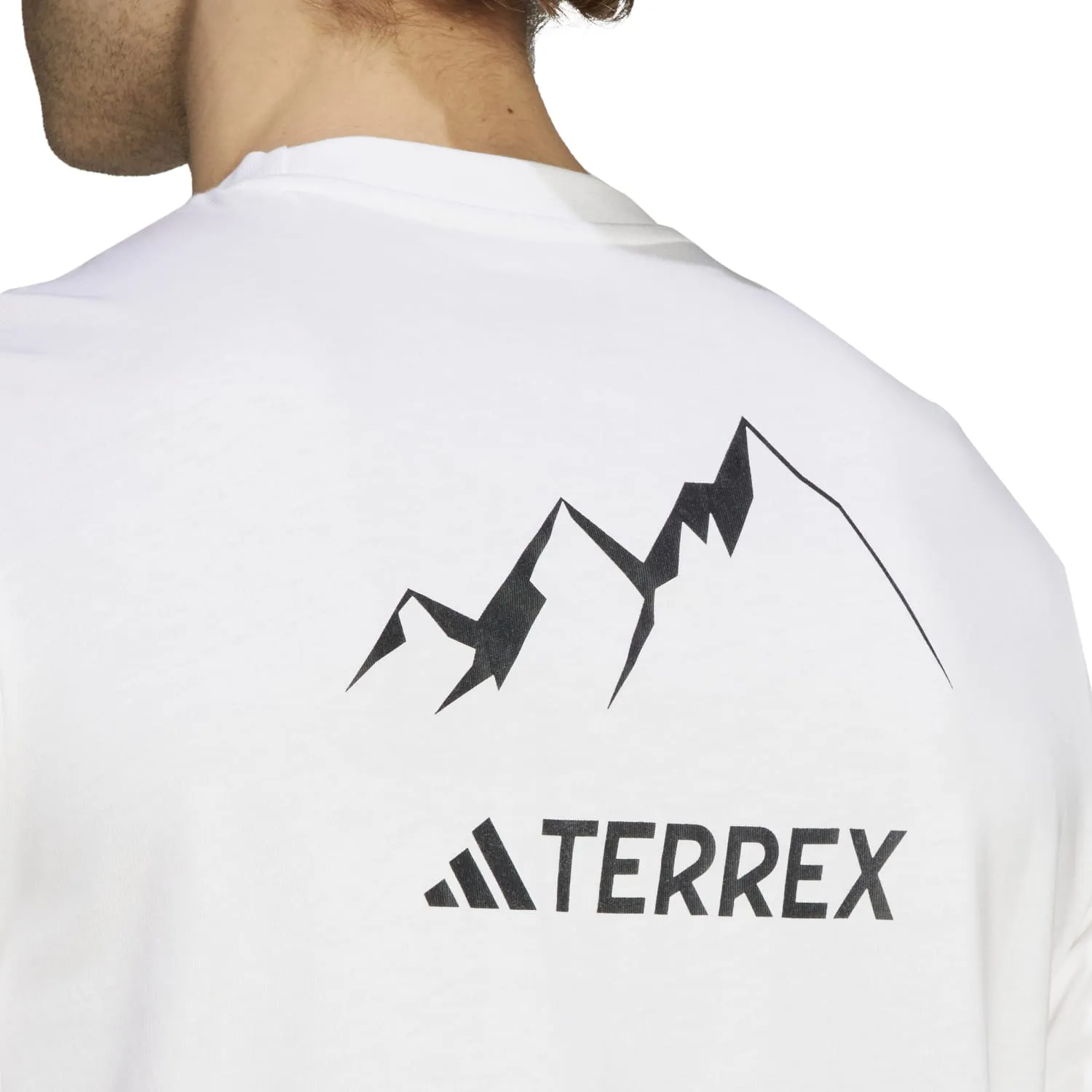 Adidas Outdoor Men Terrex Graphic MTN 2.0 Tee White IL2648
