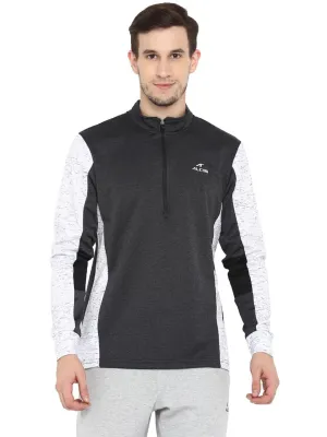 Alcis Men Solid Black Sweatshirt