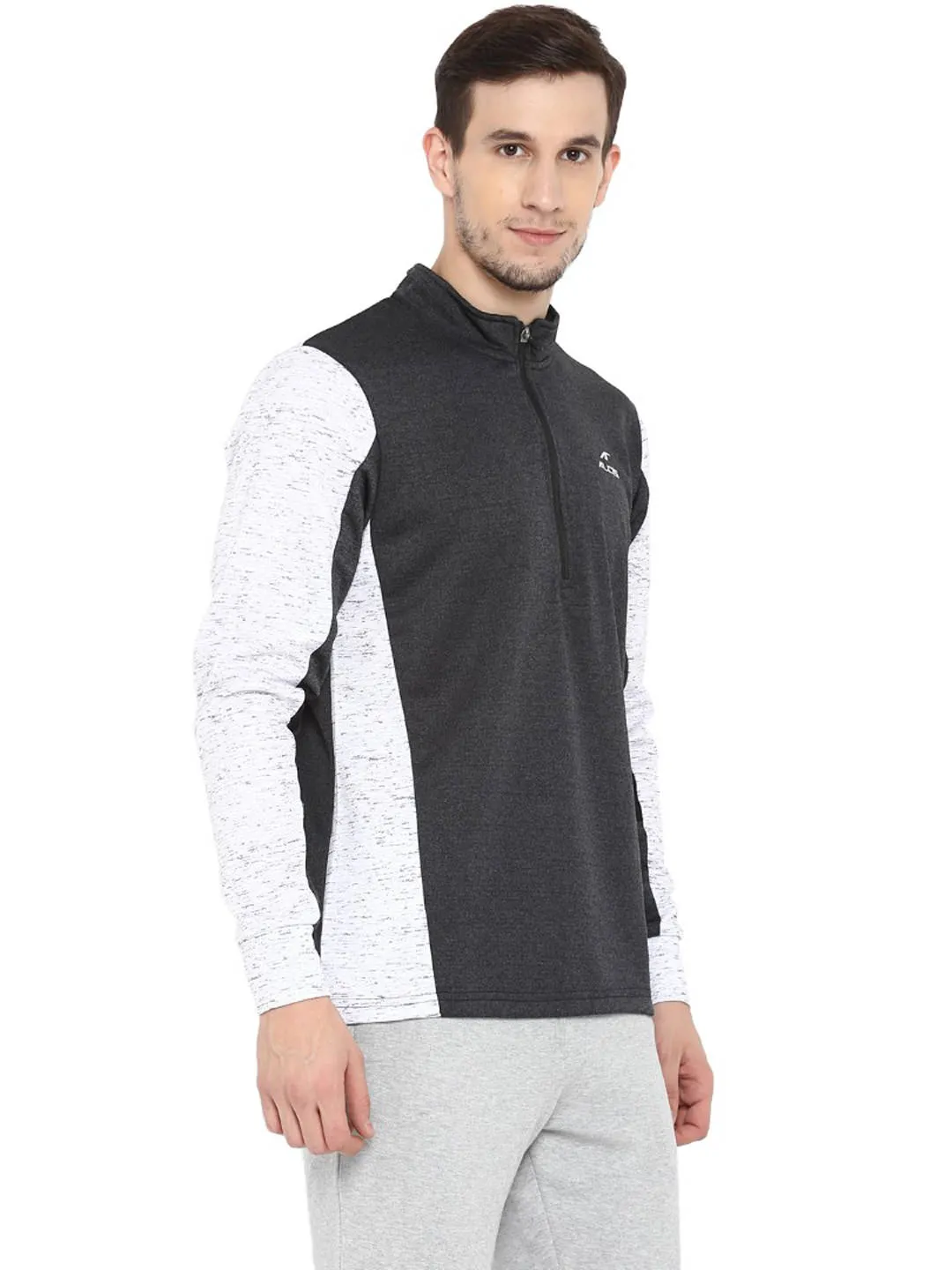 Alcis Men Solid Black Sweatshirt