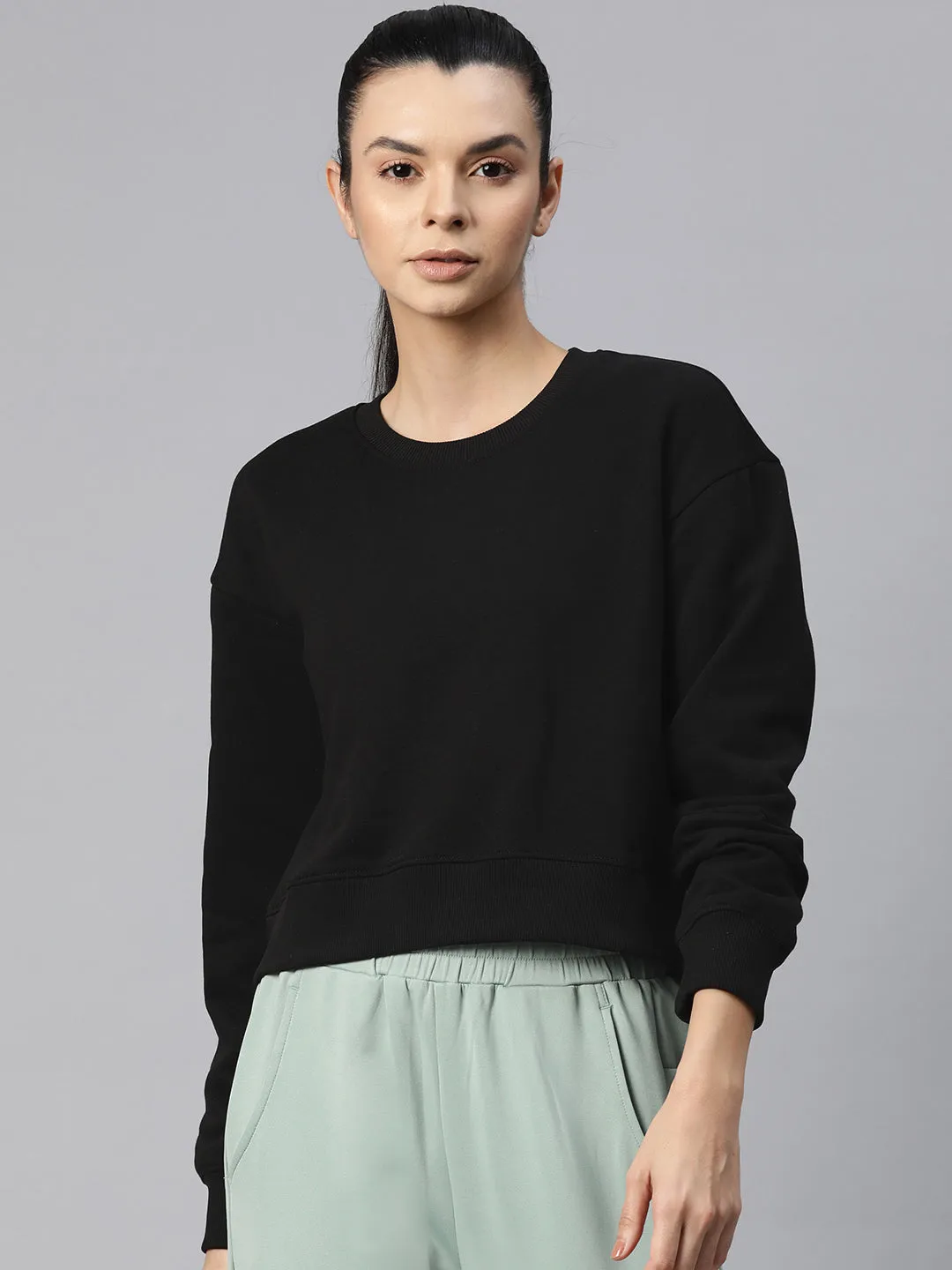 Alcis Women Motion Typography Printed Sweatshirt