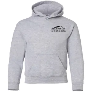 All Aspects 2-sided print black logo G185B Gildan Youth Pullover Hoodie