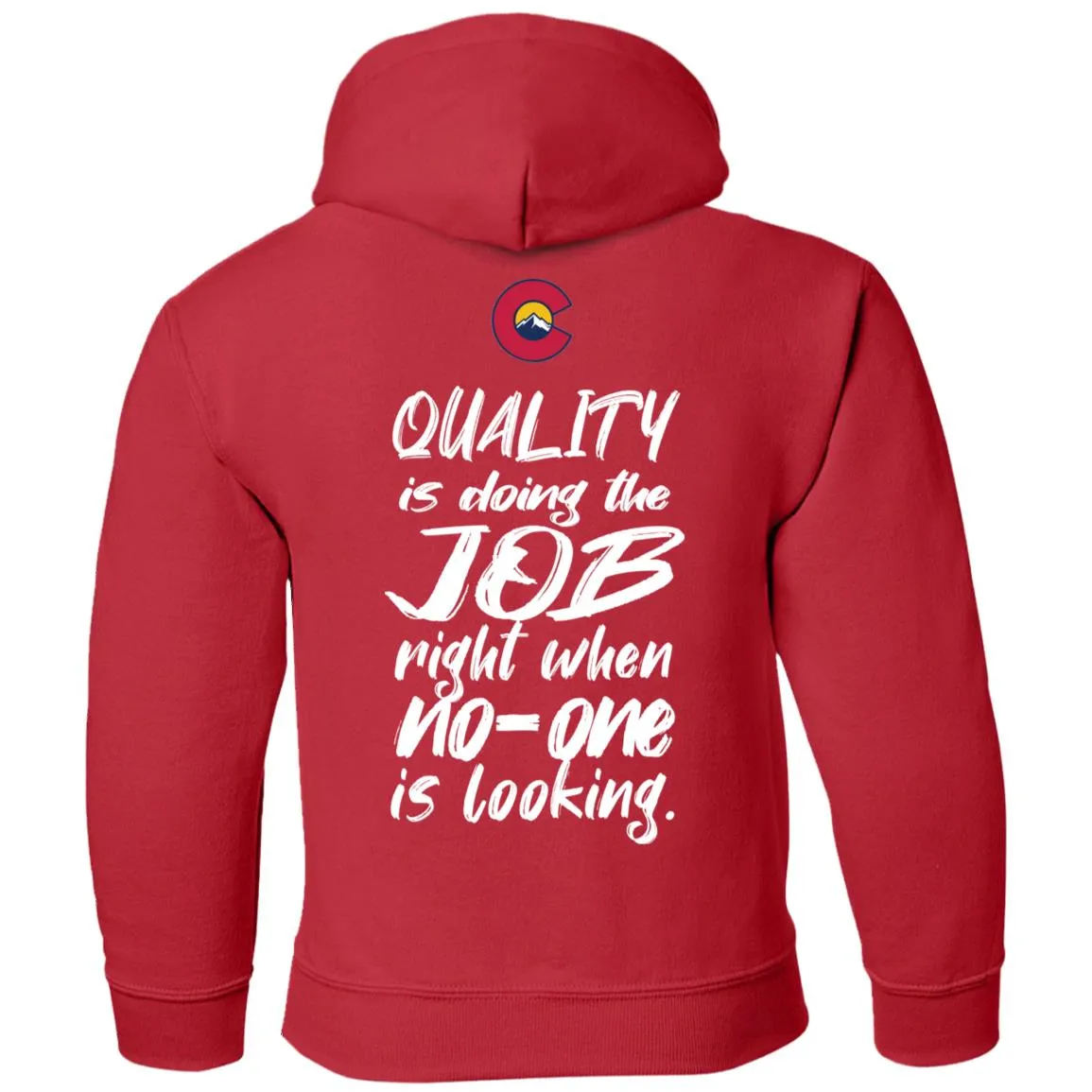 All Aspects 2-sided print white logo G185B Gildan Youth Pullover Hoodie