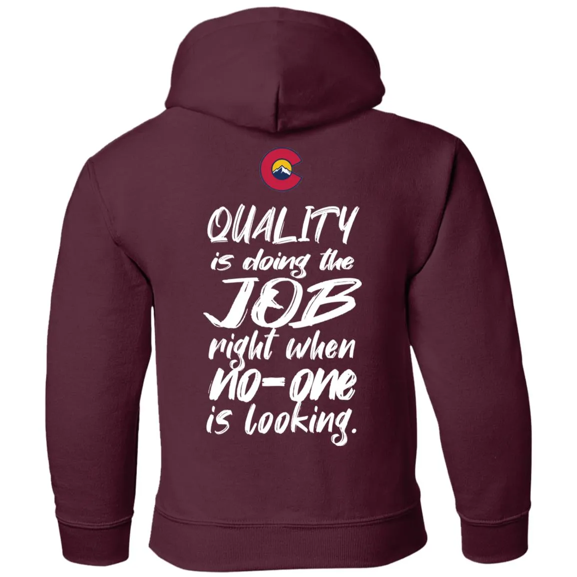 All Aspects 2-sided print white logo G185B Gildan Youth Pullover Hoodie