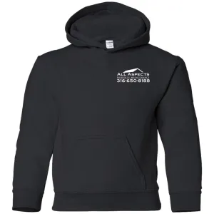 All Aspects 2-sided print white logo G185B Gildan Youth Pullover Hoodie