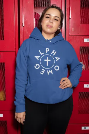 Alpha Omega-Crown and Cross - Big-N-Tall-Hoodie