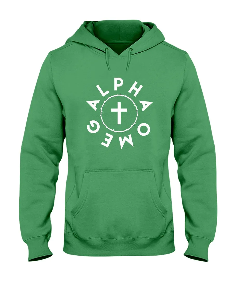 Alpha Omega-Crown and Cross - Big-N-Tall-Hoodie