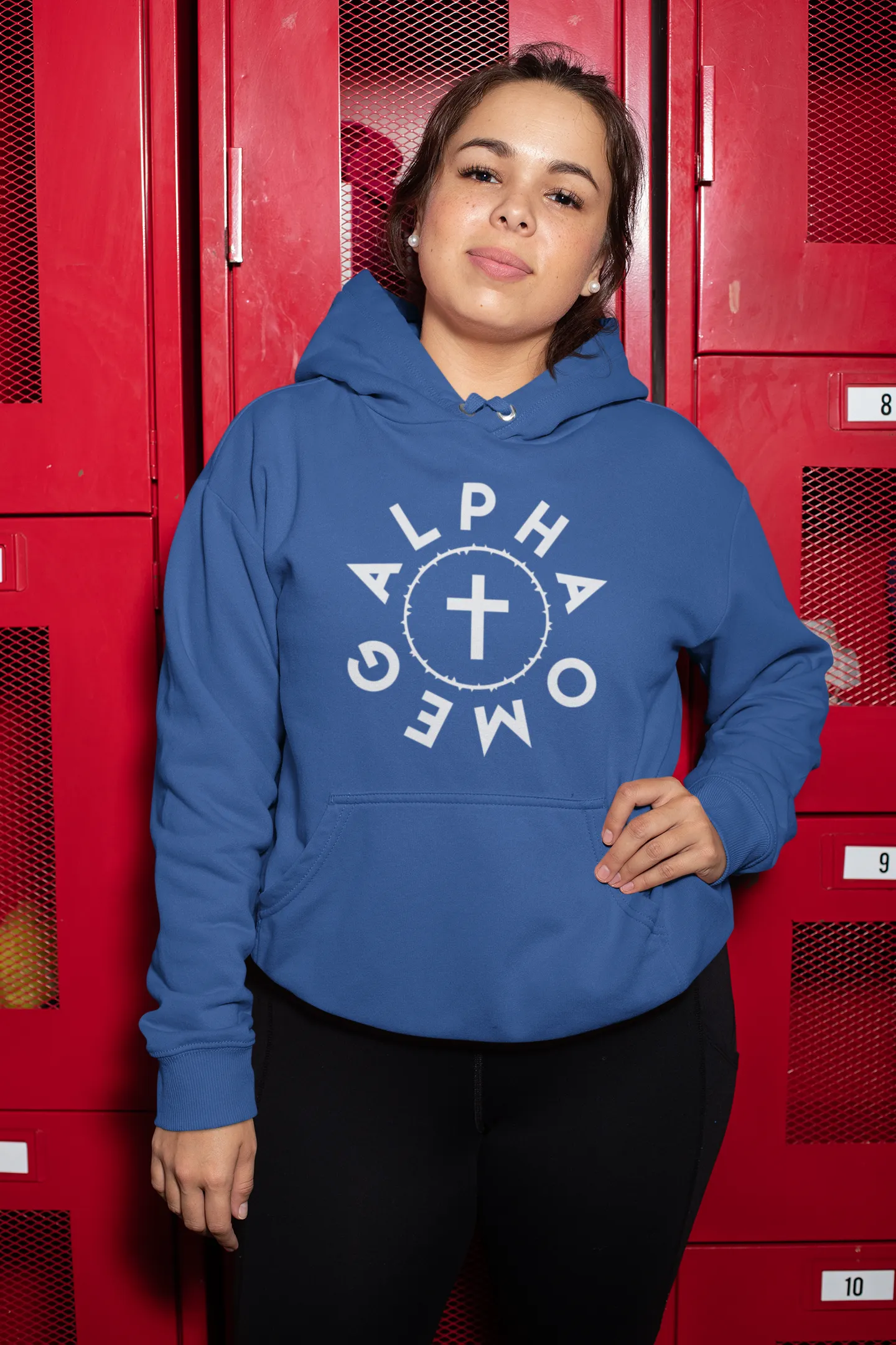 Alpha Omega-Crown and Cross - Big-N-Tall-Hoodie