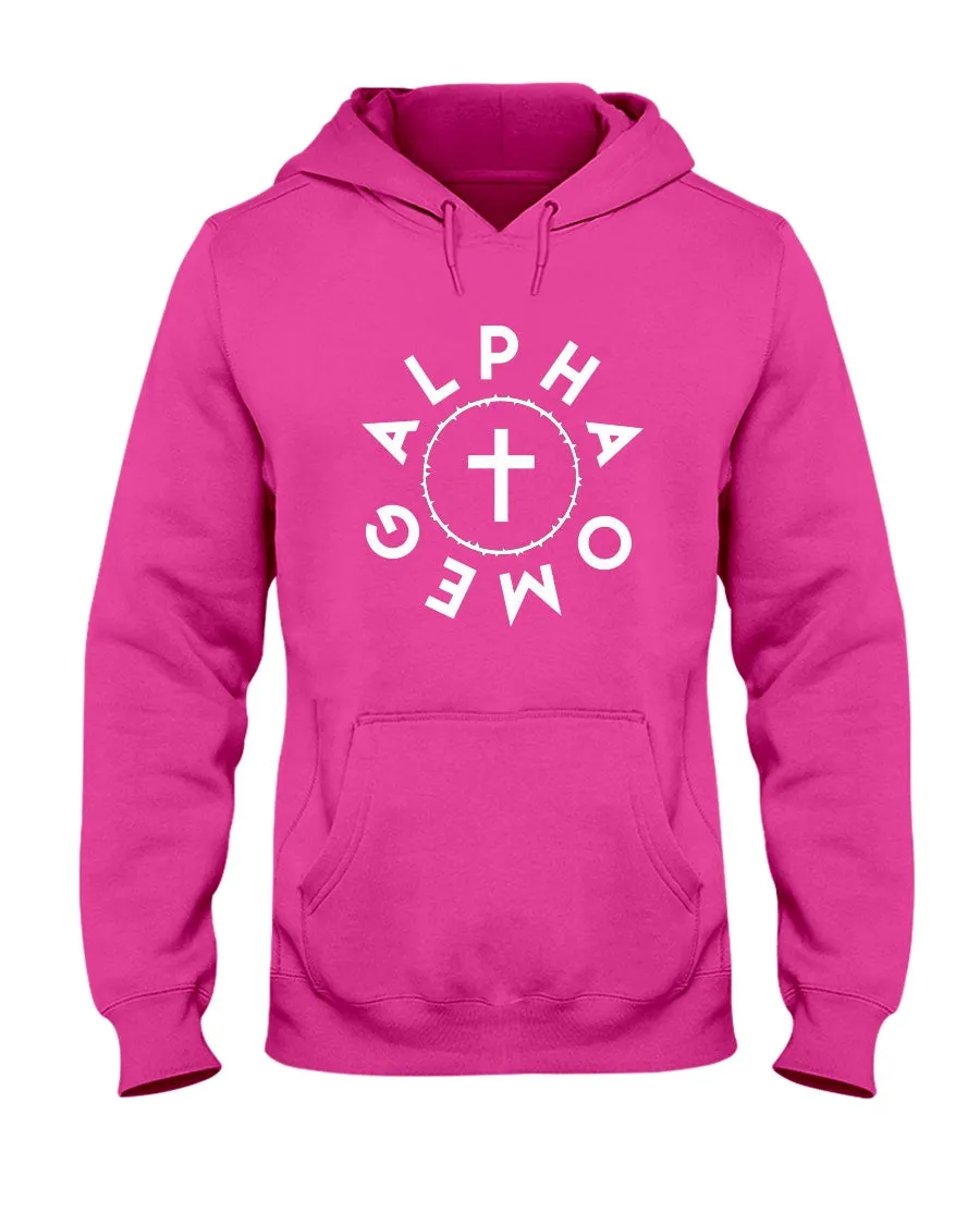 Alpha Omega-Crown and Cross - Big-N-Tall-Hoodie