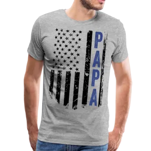 American Papa Blue Men's Premium T-Shirt (CK1840)