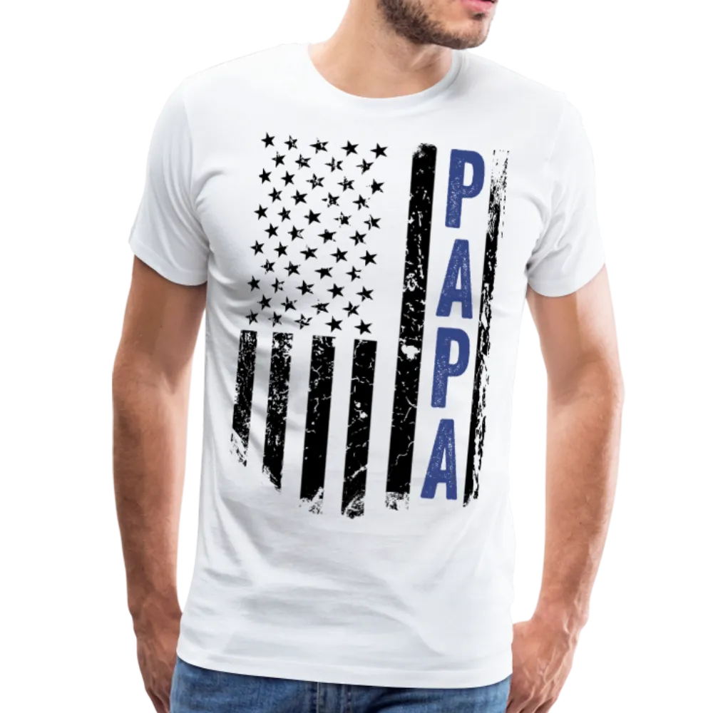 American Papa Blue Men's Premium T-Shirt (CK1840)