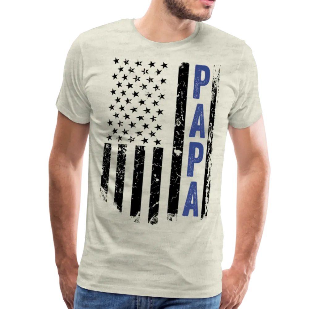 American Papa Blue Men's Premium T-Shirt (CK1840)