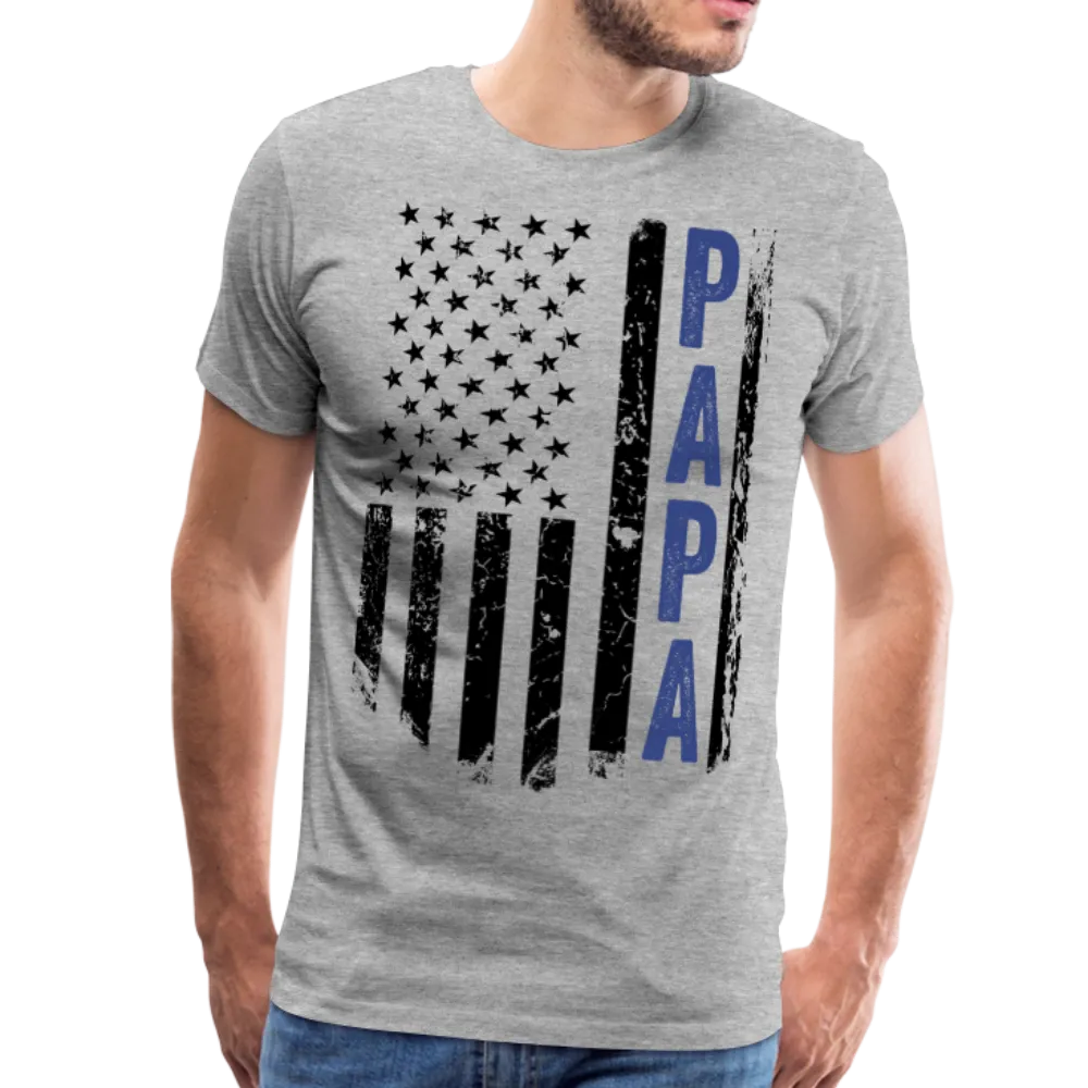 American Papa Blue Men's Premium T-Shirt (CK1840)
