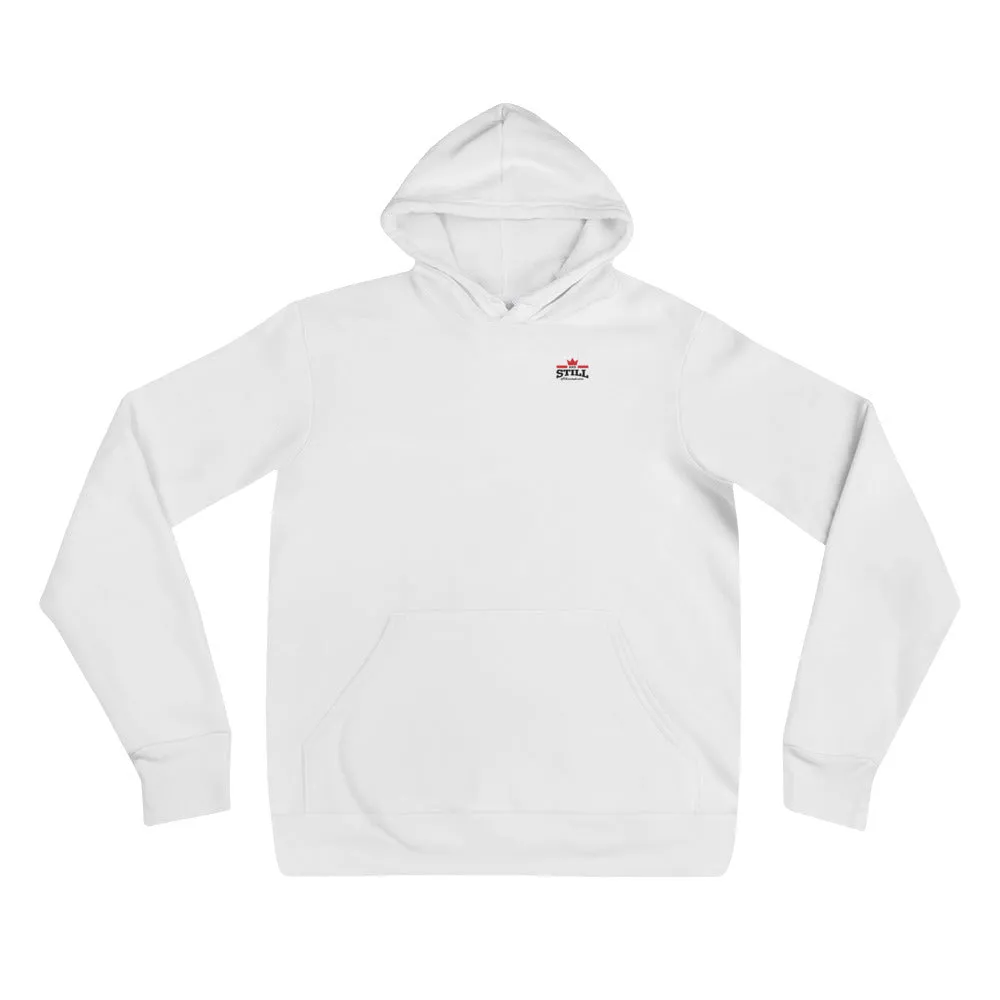 And Still Champion crest logo in black lettering women's pull-over hoodie