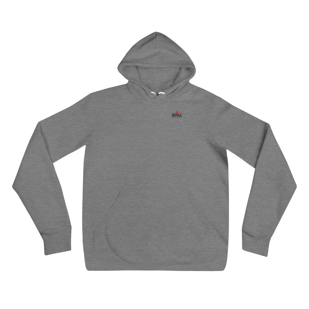 And Still Champion crest logo in black lettering women's pull-over hoodie