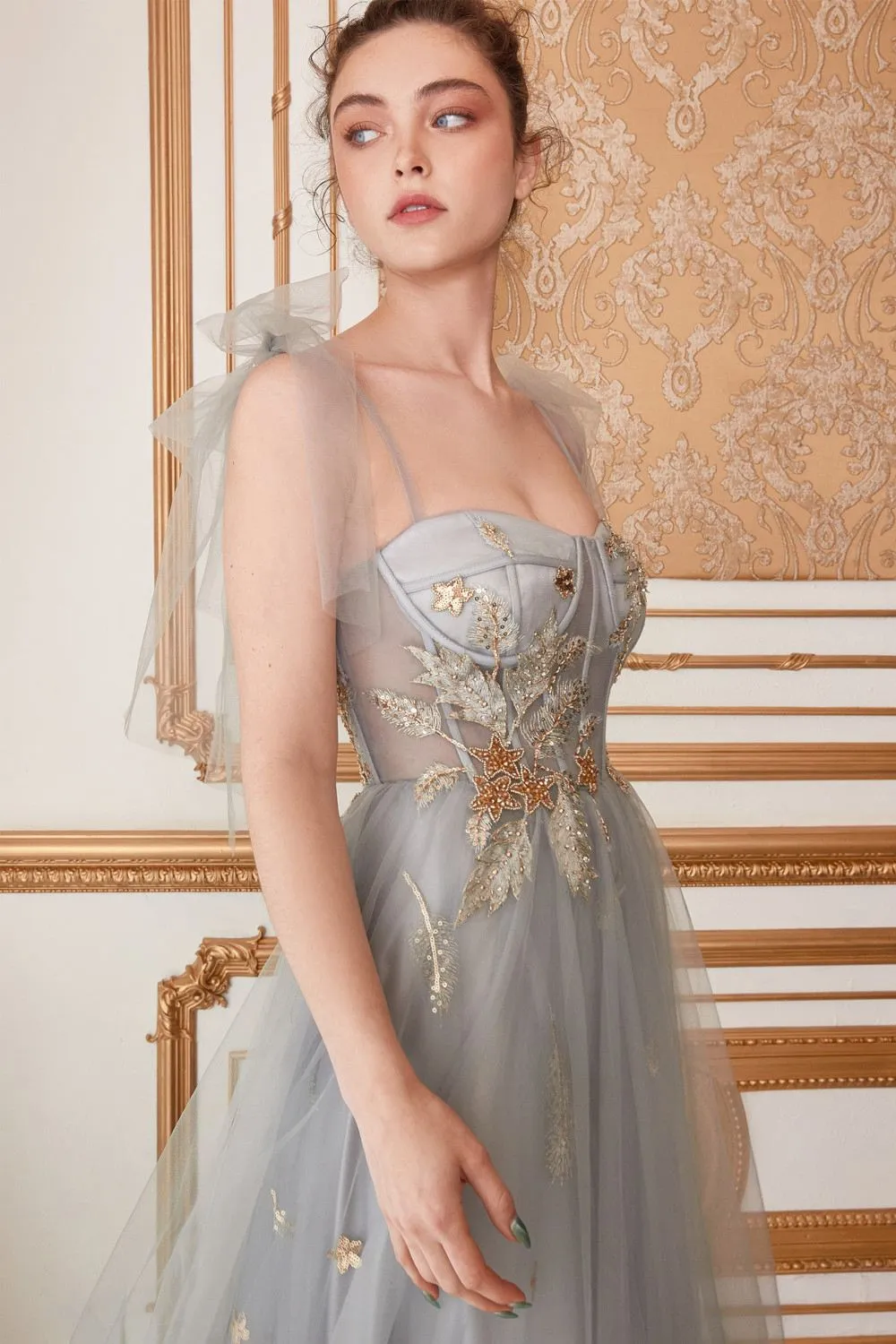 Andrea & Leo A0824 Star of My Eye Embellished Long Dress
