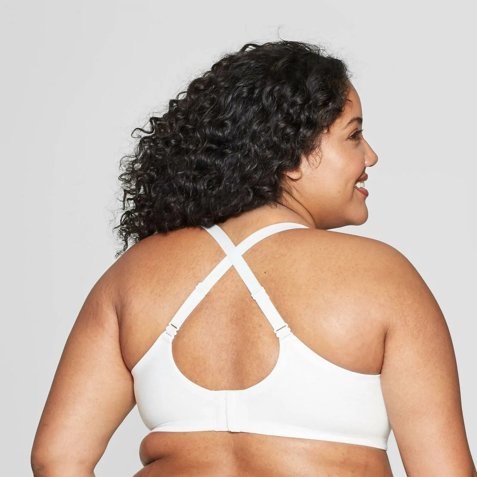 Auden Women's Plus Size Superstar Lightly Lined T-shirt Bra White 44DDD