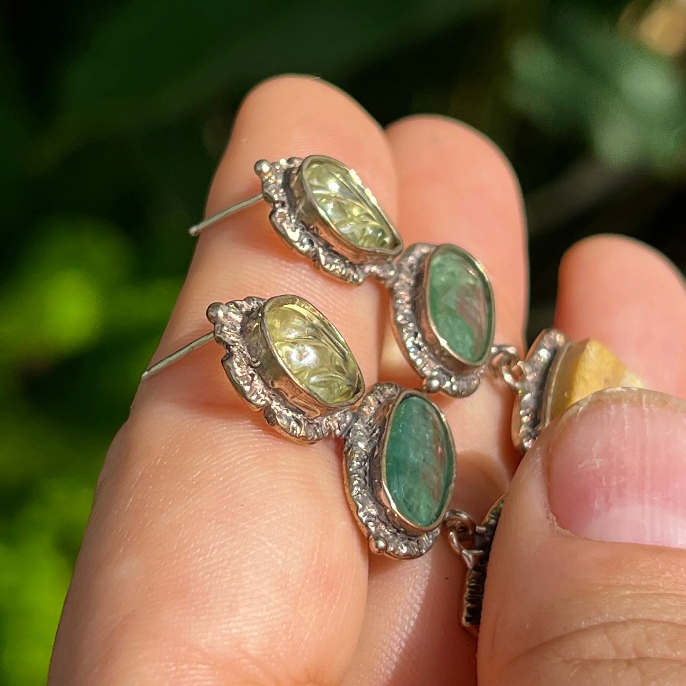AVAILABLE PRE-ORDER- Jasper & Kyanite Earrings