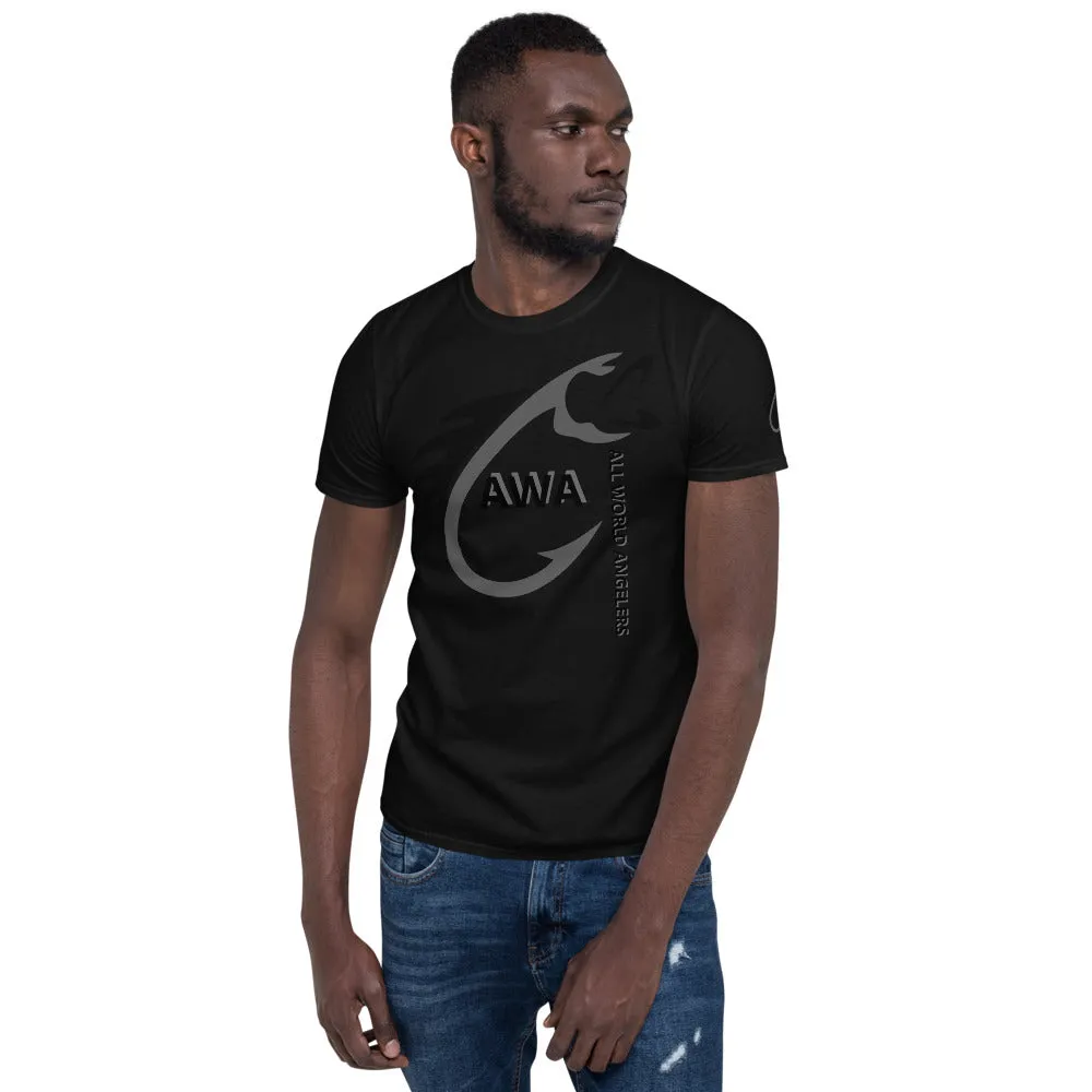 AWA All World Anglers Grey/Black Short-Sleeve Unisex T-Shirt