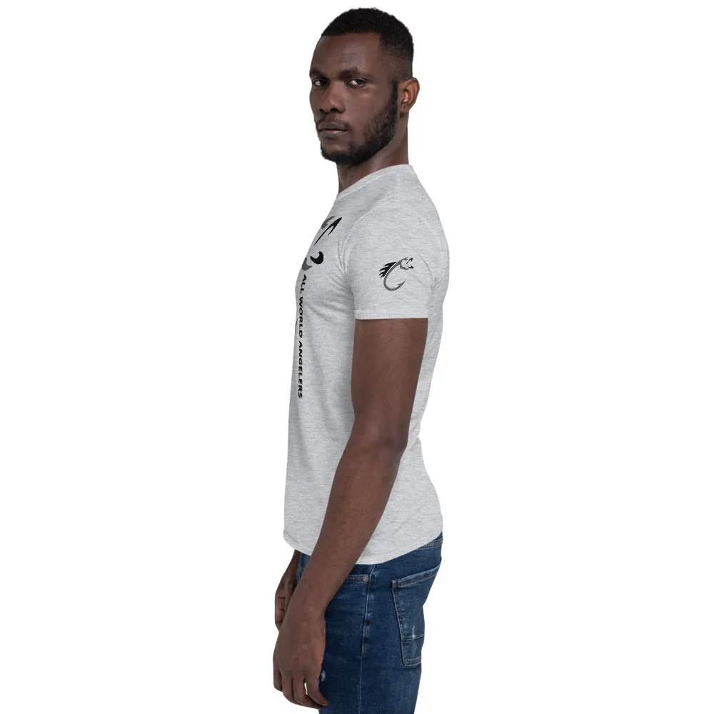AWA All World Anglers Grey/Black Short-Sleeve Unisex T-Shirt