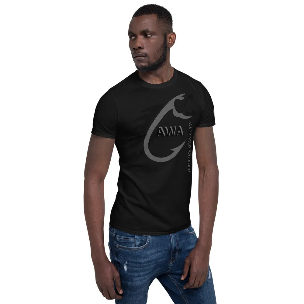AWA All World Anglers Grey/Black Short-Sleeve Unisex T-Shirt