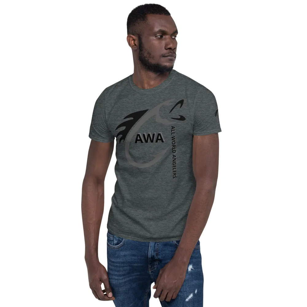 AWA All World Anglers Grey/Black Short-Sleeve Unisex T-Shirt