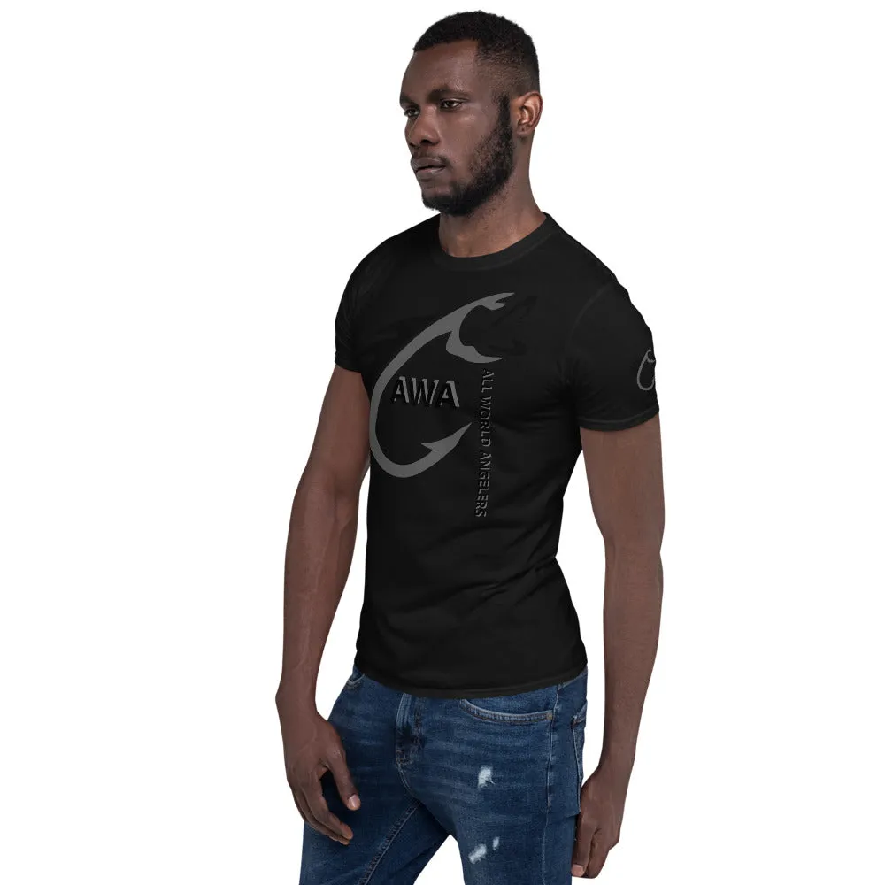 AWA All World Anglers Grey/Black Short-Sleeve Unisex T-Shirt