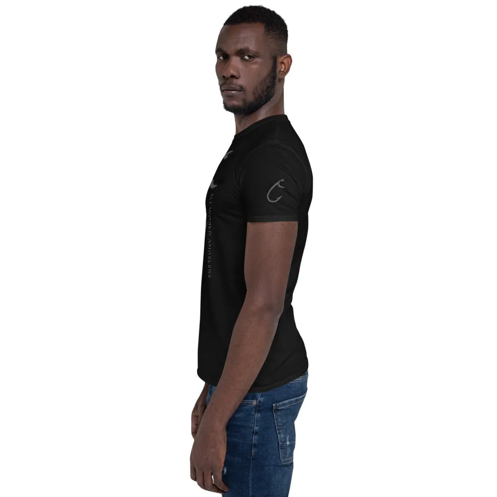 AWA All World Anglers Grey/Black Short-Sleeve Unisex T-Shirt