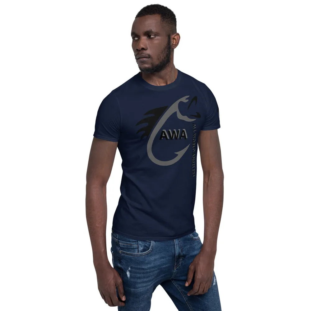 AWA All World Anglers Grey/Black Short-Sleeve Unisex T-Shirt