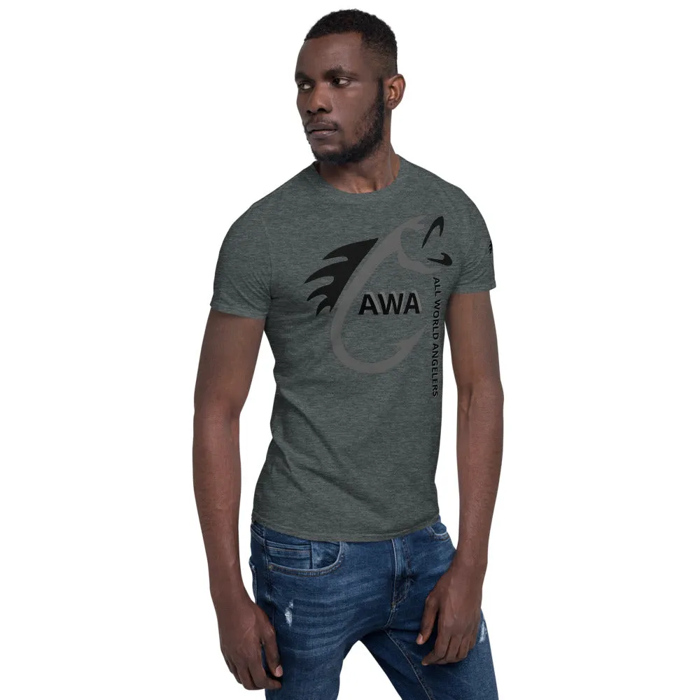 AWA All World Anglers Grey/Black Short-Sleeve Unisex T-Shirt
