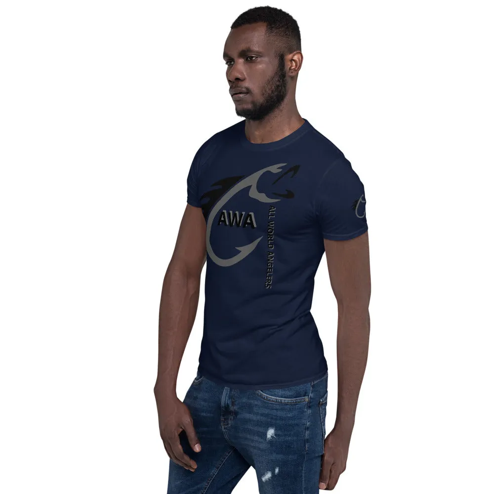 AWA All World Anglers Grey/Black Short-Sleeve Unisex T-Shirt