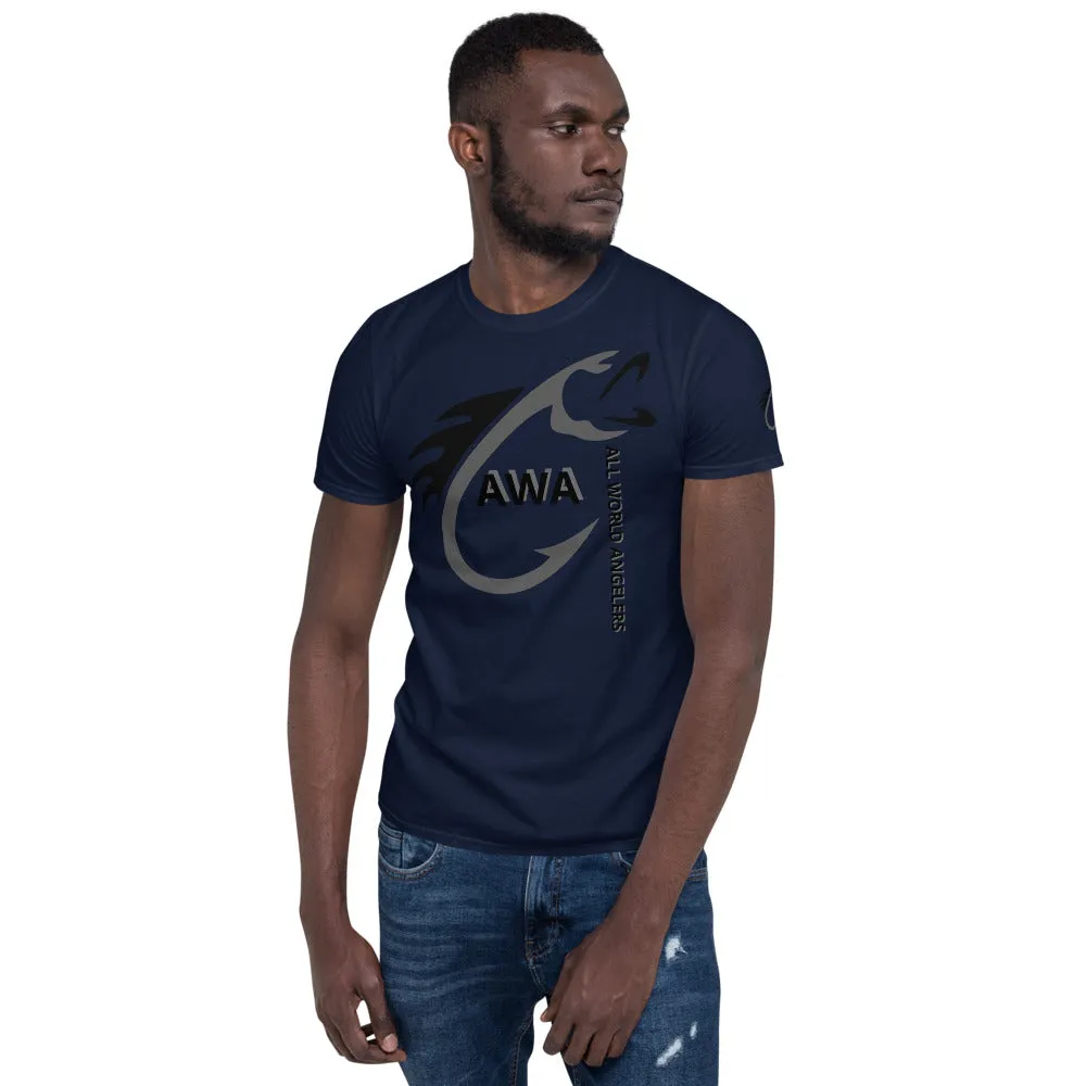 AWA All World Anglers Grey/Black Short-Sleeve Unisex T-Shirt