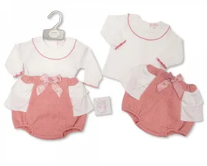 Baby Girls 2 pcs Short Set with Bow-Bis-2020-2420