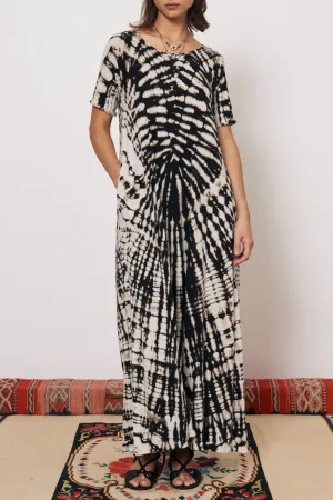 Bantu Maxi Dress | Black/Dirty White