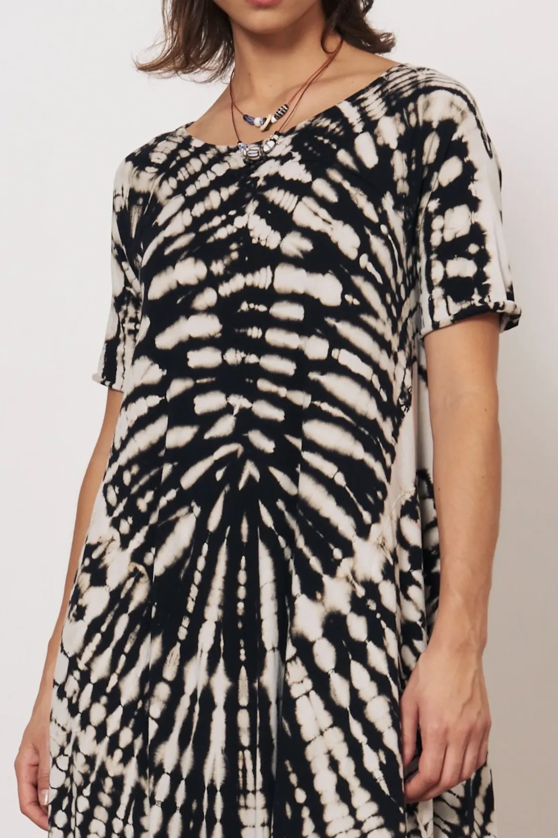 Bantu Maxi Dress | Black/Dirty White