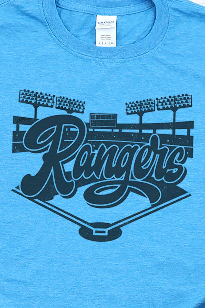 Baseball Diamond Rangers Softstyle Adult T-Shirt