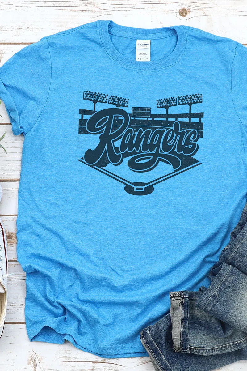 Baseball Diamond Rangers Softstyle Adult T-Shirt