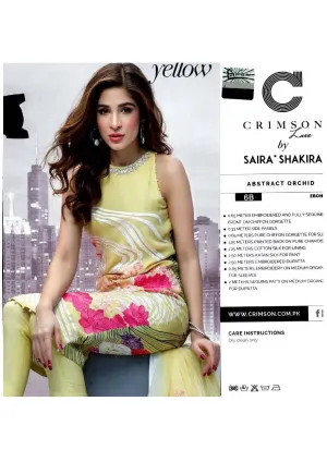 Beautiful chiffon dress by crimson in light green color Model#C 805