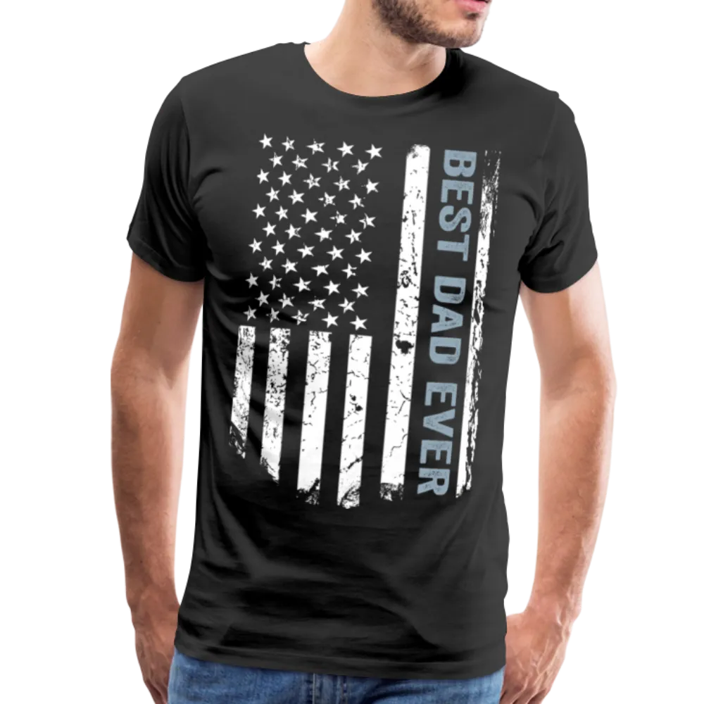 Best Dad Ever American Flag Men's Premium T-Shirt (CK1911)